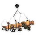 Candelabru rustic fabricat manual din lemn Rustic 6L