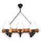 Candelabre, Lustre - Candelabru rustic fabricat manual din lemn Rustic 6L