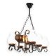 Candelabre, Lustre - Candelabru rustic fabricat manual din lemn Rustic 6L