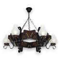 Candelabru fabricat manual din lemn pictat Queen 6L