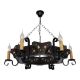Candelabre, Lustre - Candelabru fabricat manual din lemn pictat Queen 6L