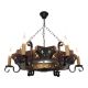 Candelabre, Lustre - Candelabru fabricat manual din lemn pictat Queen 6L