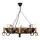 Candelabre, Lustre - Candelabru fabricat manual din lemn pictat Queen 6L