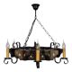 Candelabre, Lustre - Candelabru fabricat manual din lemn pictat Queen 6L