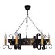 Candelabre, Lustre - Candelabru fabricat manual din lemn pictat Queen 6L