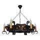 Candelabre, Lustre - Candelabru fabricat manual din lemn pictat Queen 6L