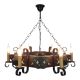 Candelabre, Lustre - Candelabru fabricat manual din lemn pictat Queen 6L