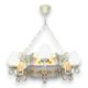 Candelabre, Lustre - Candelabru fabricat manual din lemn pictat Queen 6L
