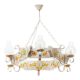 Candelabre, Lustre - Candelabru fabricat manual din lemn pictat Queen 6L