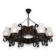 Candelabre, Lustre - Candelabru fabricat manual din lemn pictat Queen 8L