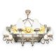 Candelabre, Lustre - Candelabru fabricat manual din lemn pictat Queen 8L