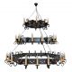 Candelabre, Lustre - Candelabru fabricat manual din lemn pictat Queen 36L