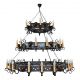 Candelabre, Lustre - Candelabru fabricat manual din lemn pictat Queen 36L