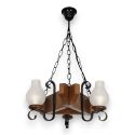 Candelabru rustic fabricat manual din lemn Queen 3L