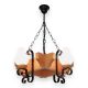 Candelabre, Lustre - Candelabru rustic fabricat manual din lemn Queen 4L