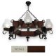 Candelabre, Lustre - Candelabru rustic fabricat manual din lemn Queen 6L