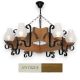 Candelabre, Lustre - Candelabru rustic fabricat manual din lemn Queen 8L