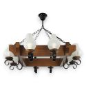 Candelabru rustic fabricat manual din lemn Queen 8L