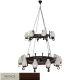 Candelabre, Lustre - Candelabru rustic fabricat manual din lemn Roata 20L