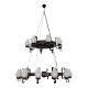 Candelabre, Lustre - Candelabru rustic fabricat manual din lemn Roata 20L