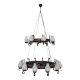 Candelabre, Lustre - Candelabru rustic fabricat manual din lemn Roata 20L