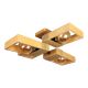 Lustre aplicate - Plafoniera rustica fabricata manual din lemn Rodos 4L