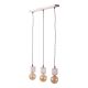 Pendule, Lustre suspendate - Lustra cu 3 pendule rustica fabricata manual din lemn ALASKA