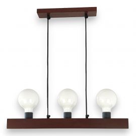 Pendule, Lustre suspendate - Lustra rustica fabricata manual din lemn ARCOS 3L