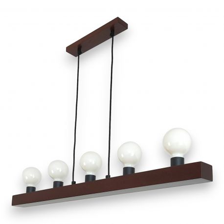 Pendule, Lustre suspendate - Lustra rustica fabricata manual din lemn ARCOS 5L