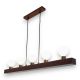 Pendule, Lustre suspendate - Lustra rustica fabricata manual din lemn ARCOS 5L
