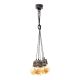 Pendule, Lustre suspendate - Lustra cu 2 pendule rustica fabricata manual din lemn EBONY