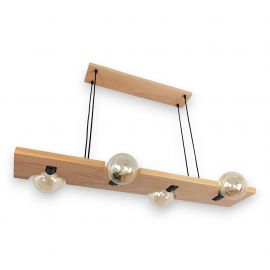 Pendule, Lustre suspendate - Lustra rustica fabricata manual din lemn EDESSA