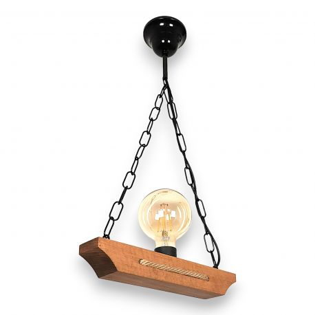 Pendule, Lustre suspendate - Lustra rustica fabricata manual din lemn CORFU 1L
