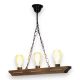 Pendule, Lustre suspendate - Lustra rustica fabricata manual din lemn CORFU 3L