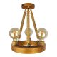 Pendule, Lustre suspendate - Lustra rustica fabricata manual din lemn EVIA 3L