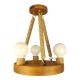 Pendule, Lustre suspendate - Lustra rustica fabricata manual din lemn EVIA 3L