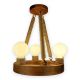 Pendule, Lustre suspendate - Lustra rustica fabricata manual din lemn EVIA 3L