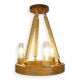 Pendule, Lustre suspendate - Lustra rustica fabricata manual din lemn EVIA 3L