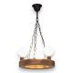 Pendule, Lustre suspendate - Lustra rustica fabricata manual din lemn IOS 3L