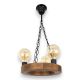 Pendule, Lustre suspendate - Lustra rustica fabricata manual din lemn IOS 3L