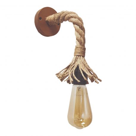 Aplice, corpuri de iluminat pentru pereti - Aplica de perete rustica fabricata manual din lemn KOS