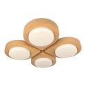 Plafoniera LED rustica fabricata manual din lemn LENS