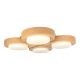 Pendule, Lustre suspendate - Plafoniera LED rustica fabricata manual din lemn LENS