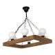 Pendule, Lustre suspendate - Lustra rustica fabricata manual din lemn KAVALA 6L