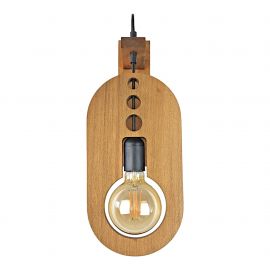 Aplice, corpuri de iluminat pentru pereti - Aplica de perete rustica fabricata manual din lemn MELISSA