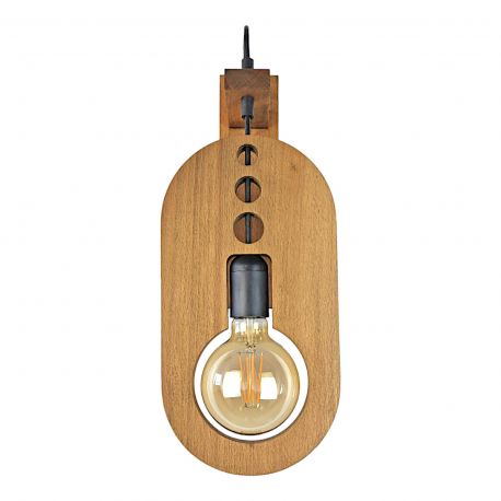 Aplice, corpuri de iluminat pentru pereti - Aplica de perete rustica fabricata manual din lemn MELISSA