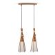 Pendule, Lustre suspendate - Lustra rustica fabricata manual din lemn MEXICANA 2L