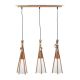 Pendule, Lustre suspendate - Lustra rustica fabricata manual din lemn MEXICANA 3L
