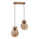 Pendule, Lustre suspendate - Lustra rustica fabricata manual din lemn YOKO 2L