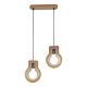 Pendule, Lustre suspendate - Lustra rustica fabricata manual din lemn YOKO 2L